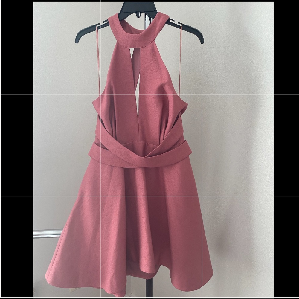 Light pink halter top dress